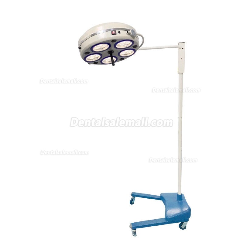 Mobile Floorstanding Dental Surgical Light LED Shadowless Operating Lamp 5 Reflectors 30 LEDs